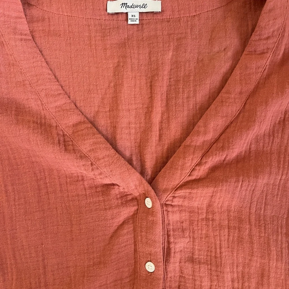 Rust Button-Down Dress - Picture 3 of 4